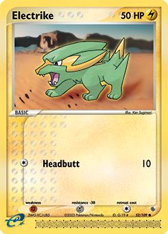 Electrike, Ruby & Sapphire #52, Pokémon TCG card