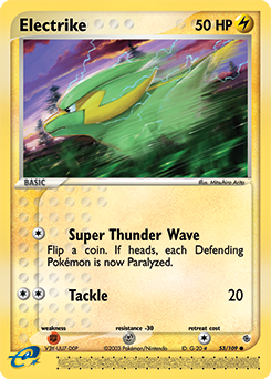 Electrike, Ruby & Sapphire #53, Pokémon TCG card