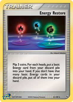 Energy Restore, Ruby & Sapphire #81, Pokémon TCG card