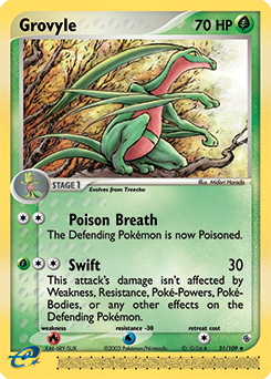 Grovyle, Ruby & Sapphire #31, Pokémon TCG card