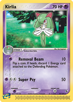 Kirlia, Ruby & Sapphire #34, Pokémon TCG card