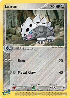 Lairon, Ruby & Sapphire #36, Pokémon TCG card