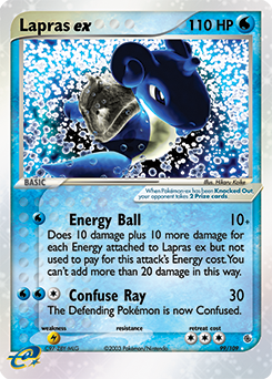 Lapras ex, Ruby & Sapphire #99, Pokémon TCG card