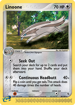 Linoone, Ruby & Sapphire #38, Pokémon TCG card