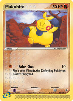 Makuhita, Ruby & Sapphire #58, Pokémon TCG card