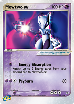 Mewtwo ex, Ruby & Sapphire #101, Pokémon TCG card