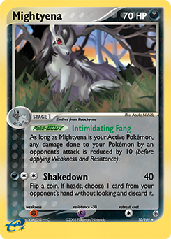 Mightyena, Ruby & Sapphire #10, Pokémon TCG card