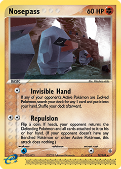 Nosepass, Ruby & Sapphire #18, Pokémon TCG card