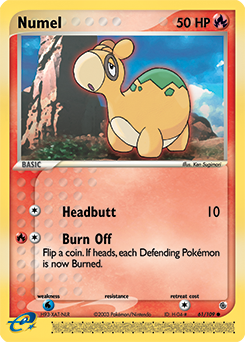 Numel, Ruby & Sapphire #61, Pokémon TCG card