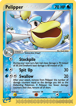 Pelipper, Ruby & Sapphire #19, Pokémon TCG card