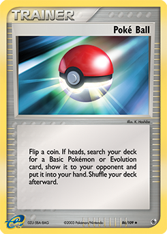 Poké Ball, Ruby & Sapphire #86, Pokémon TCG card