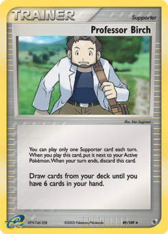 Professor Birch, Ruby & Sapphire #89, Pokémon TCG card