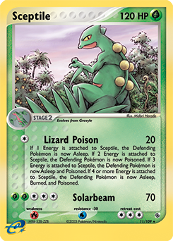 Sceptile, Ruby & Sapphire #11, Pokémon TCG card