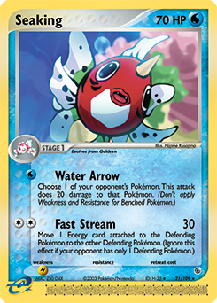 Seaking, Ruby & Sapphire #21, Pokémon TCG card