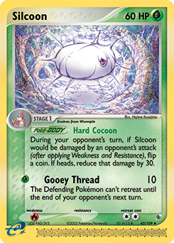 Silcoon, Ruby & Sapphire #43, Pokémon TCG card