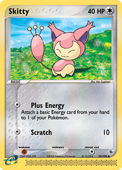 Skitty, Ruby & Sapphire #70, Pokémon TCG card