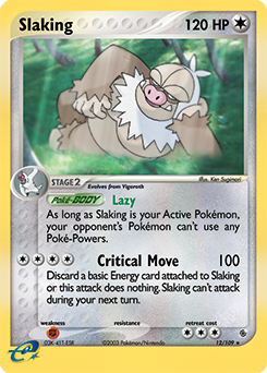 Slaking, Ruby & Sapphire #12, Pokémon TCG card
