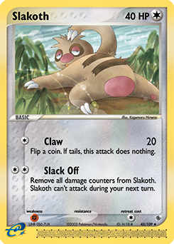 Slakoth, Ruby & Sapphire #45, Pokémon TCG card