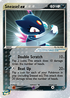 Sneasel ex, Ruby & Sapphire #103, Pokémon TCG card