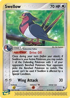 Swellow, Ruby & Sapphire #46, Pokémon TCG card
