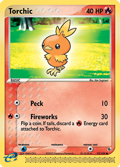 Torchic, Ruby & Sapphire #73, Pokémon TCG card