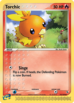 Torchic, Ruby & Sapphire #74, Pokémon TCG card