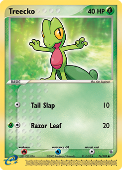 Treecko, Ruby & Sapphire #76, Pokémon TCG card