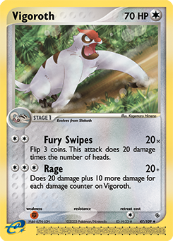 Vigoroth, Ruby & Sapphire #47, Pokémon TCG card