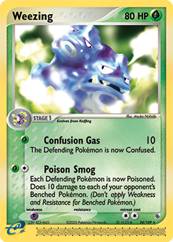Weezing, Ruby & Sapphire #24, Pokémon TCG card