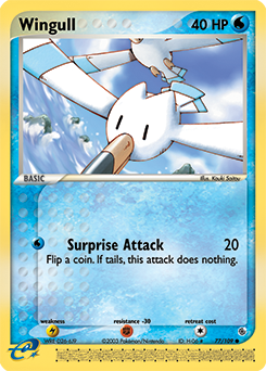 Wingull, Ruby & Sapphire #77, Pokémon TCG card