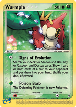 Wurmple, Ruby & Sapphire #78, Pokémon TCG card