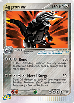 Aggron ex, Sandstorm #95, Pokémon TCG card