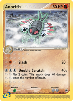 Anorith, Sandstorm #28, Pokémon TCG card