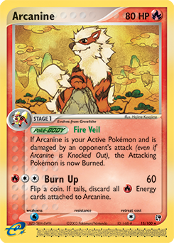 Arcanine, Sandstorm #15, Pokémon TCG card