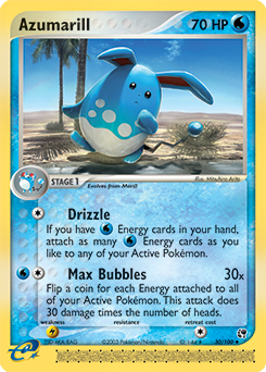 Azumarill, Sandstorm #30, Pokémon TCG card