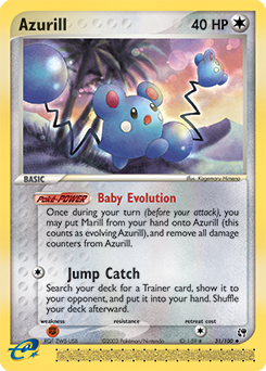Azurill, Sandstorm #31, Pokémon TCG card