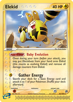 Elekid, Sandstorm #36, Pokémon TCG card