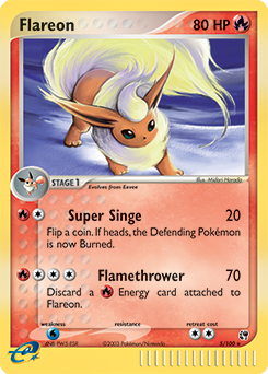 Flareon, Sandstorm #5, Pokémon TCG card