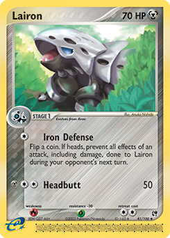 Lairon, Sandstorm #41, Pokémon TCG card