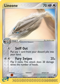 Linoone, Sandstorm #44, Pokémon TCG card