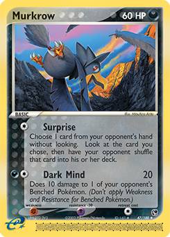 Murkrow, Sandstorm #47, Pokémon TCG card