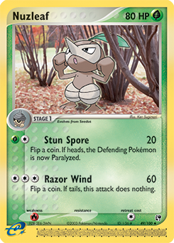 Nuzleaf, Sandstorm #49, Pokémon TCG card