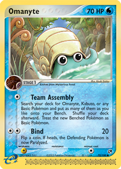 Omanyte, Sandstorm #70, Pokémon TCG card