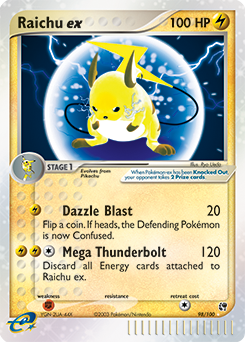Raichu ex, Sandstorm #98, Pokémon TCG card