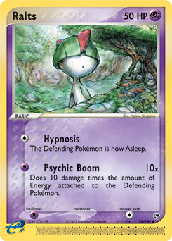 Ralts, Sandstorm #74, Pokémon TCG card