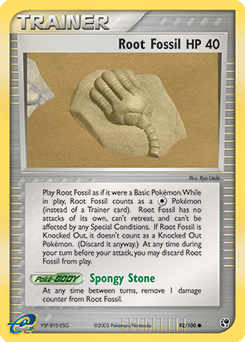 Root Fossil, Sandstorm #92, Pokémon TCG card