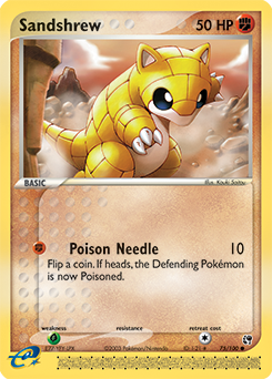 Sandshrew, Sandstorm #75, Pokémon TCG card