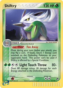 Shiftry, Sandstorm #12, Pokémon TCG card