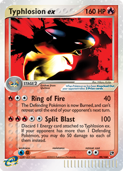 Typhlosion ex, Sandstorm #99, Pokémon TCG card