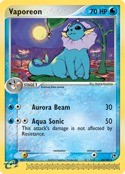 Vaporeon, Sandstorm #25, Pokémon TCG card